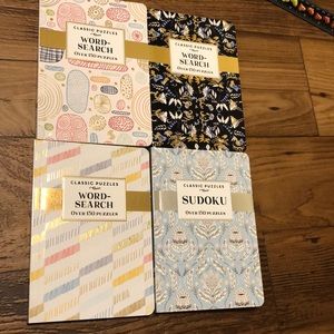 4x PUZZLE BOOKS word search and sudoku
